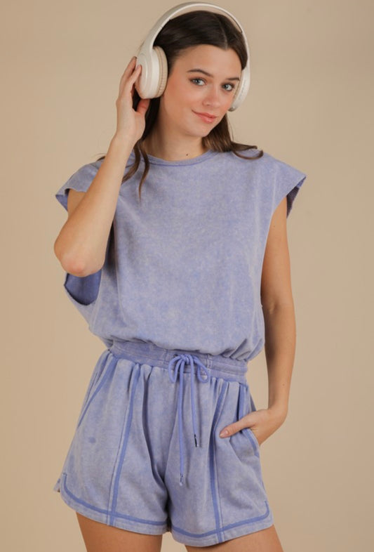 Acid Wash Romper