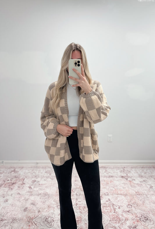 Checkered Cardigan