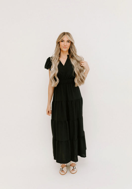 Bubble Sleeve Maxi